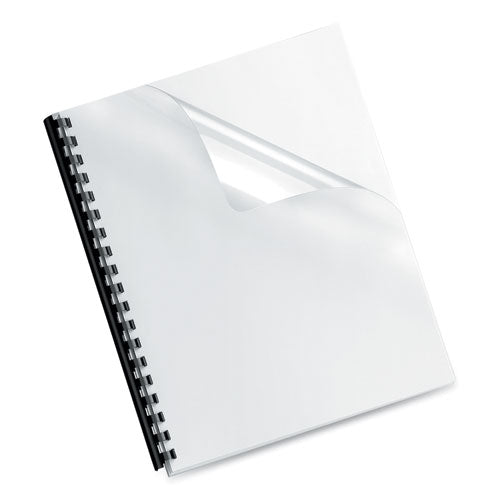 Crystals Presentation Covers With Square Corners, 11 X 8 1-2, Clear, 100-pack