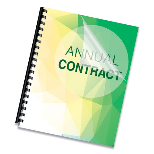 Crystals Presentation Covers With Square Corners, 11 X 8 1-2, Clear, 100-pack