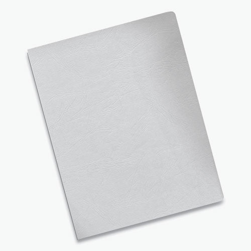 Classic Grain Texture Binding System Covers, 11-1-4 X 8-3-4, White, 200-pack