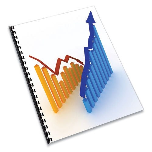 Classic Grain Texture Binding System Covers, 11-1-4 X 8-3-4, Black, 200-pack