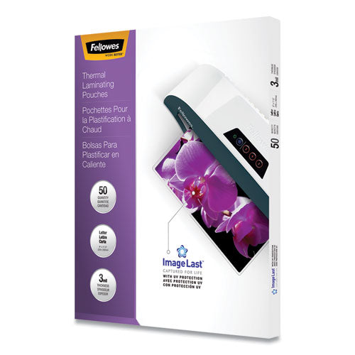 Imagelast Laminating Pouches With Uv Protection, 3 Mil, 9" X 11.5", Clear, 50-pack