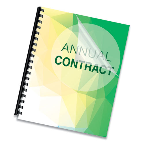 Crystals Presentation Covers With Round Corners, 11 1-4 X 8 3-4, Clear, 25-pack