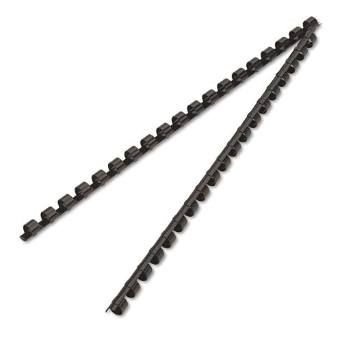 Plastic Comb Bindings, 5-16" Diameter, 40 Sheet Capacity, Black, 25 Combs-pack