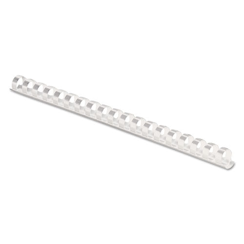 Plastic Comb Bindings, 1-2" Diameter, 90 Sheet Capacity, White, 100 Combs-pack