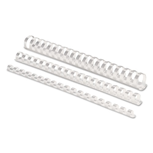Plastic Comb Bindings, 1-2" Diameter, 90 Sheet Capacity, White, 100 Combs-pack