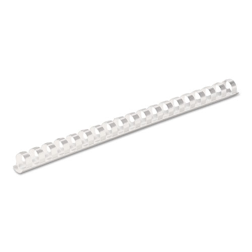Plastic Comb Bindings, 1-2" Diameter, 90 Sheet Capacity, White, 100 Combs-pack