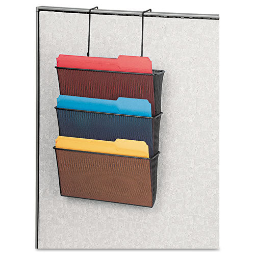 Mesh Partition Additions Three-file Pocket Organizer, 12 5-8 X 16 3-4, Black