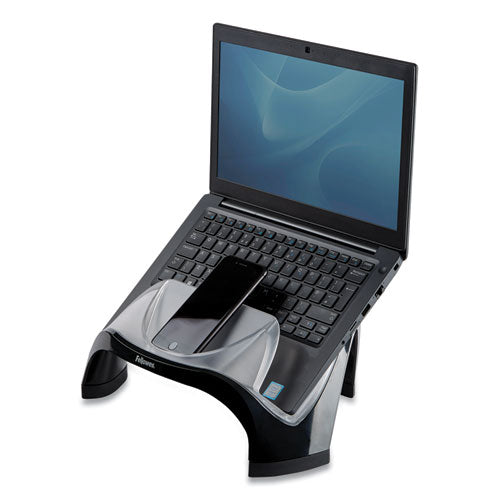 Laptop Riser With Usb Connection, 13 1-8 X 10 5-8 X 7 1-2, Black-clear