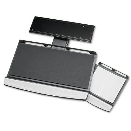 Office Suites Adjustable Keyboard Manager, 21.25w X 10d, Black-silver
