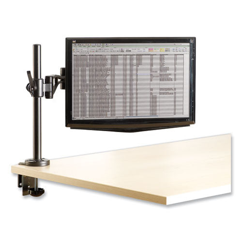 Depth Adjustable Monitor Arm, 4.38w X 24d X 21h, Black