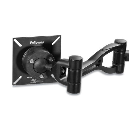 Desk-mount Dual Monitor Arm, Supports 24 Pounds, Black