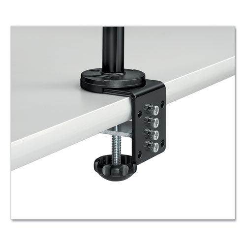 Desk-mount Dual Monitor Arm, Supports 24 Pounds, Black