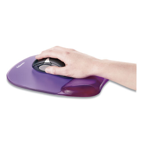 Gel Crystals Mouse Pad With Wrist Rest, 7.87" X 9.18", Purple
