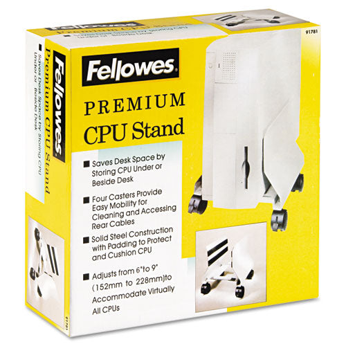 Premium Cpu Stand, 8w X 9d X 9.5h, Platinum