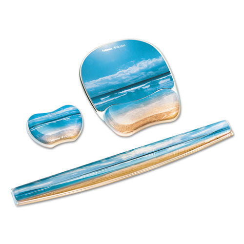 Gel Wrist Rest, Photo, 4 7-8 X 3 7-16, Sandy Beach