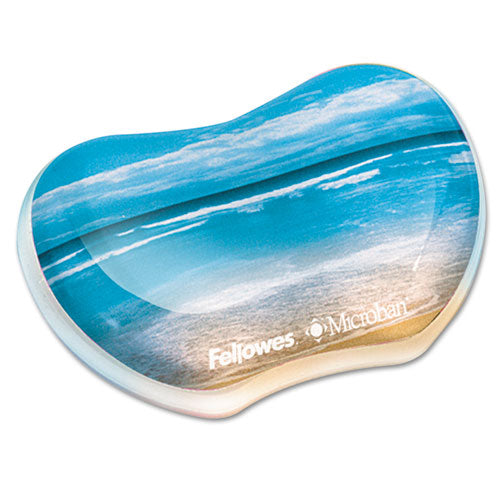 Gel Wrist Rest, Photo, 4 7-8 X 3 7-16, Sandy Beach