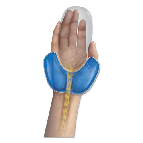 Gel Gliding Palm Support W-mouse Pad, Blue