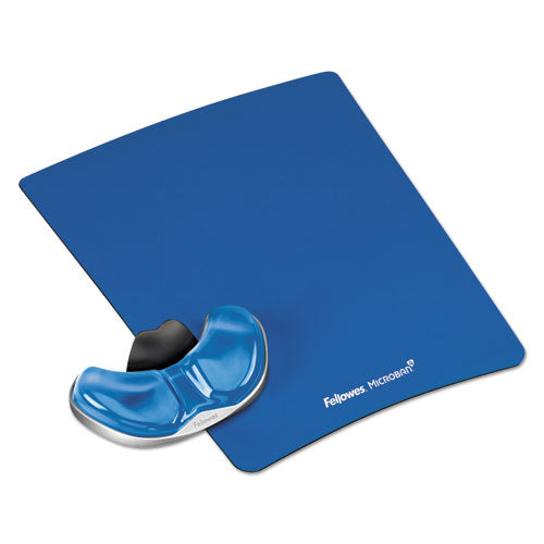 Gel Gliding Palm Support W-mouse Pad, Blue