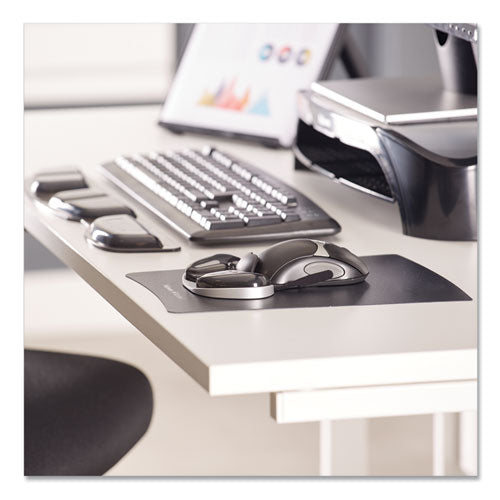 Gel Gliding Palm Support W-mouse Pad, Black