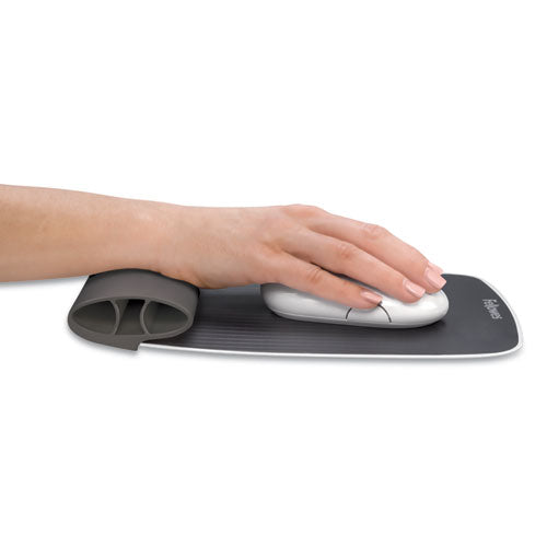 I-spire Wrist Rocker Mouse Pad With Wrist Rest, 7.81" X 10", Gray