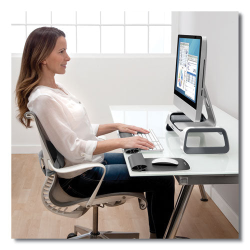 I-spire Wrist Rocker Mouse Pad With Wrist Rest, 7.81" X 10", Gray