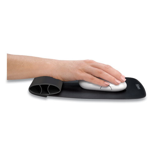 I-spire Wrist Rocker Mouse Pad With Wrist Rest, 7.81" X 10", Black-gray