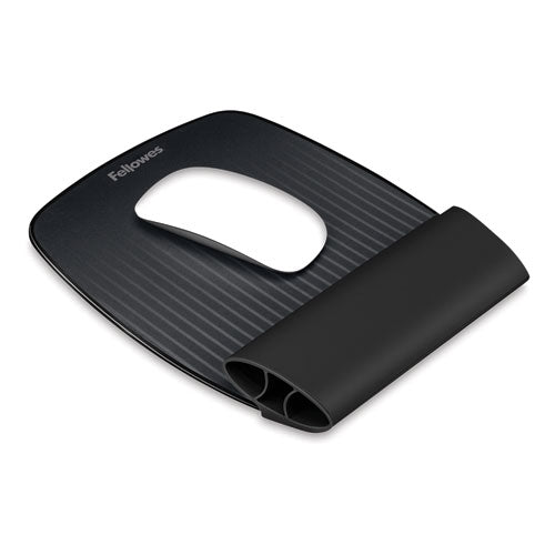 I-spire Wrist Rocker Mouse Pad With Wrist Rest, 7.81" X 10", Black-gray