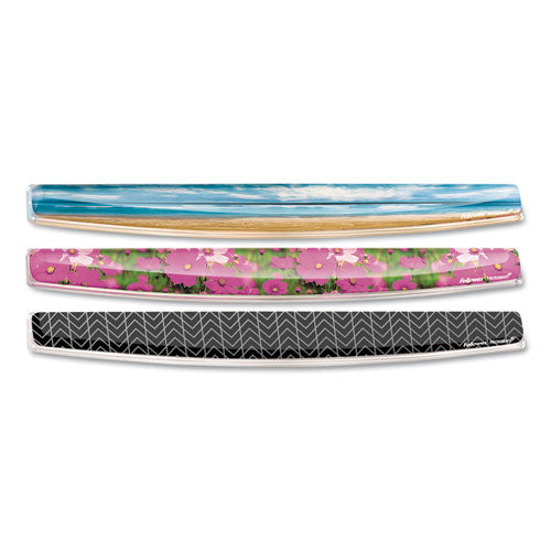 Photo Gel Wrist Rest With Microban, 18 1-2 X 2 5-16 X 3-4, Gray-white