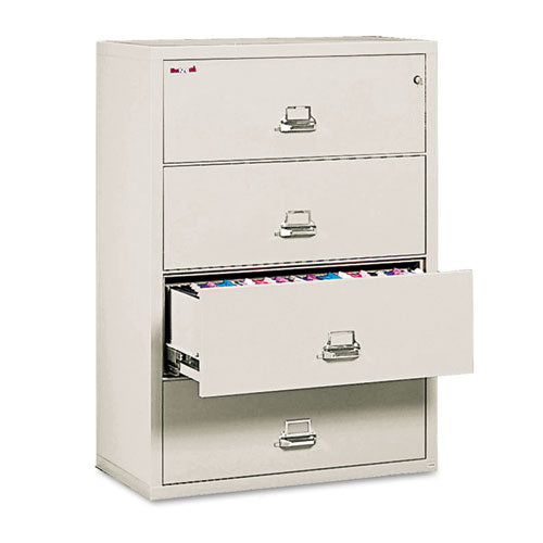 Four-drawer Lateral File, 37.5w X 22.13d X 52.75h, Letter-legal, Parchment