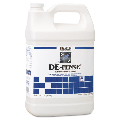 De-fense Non-buff Floor Finish, Liquid, 1 Gal. Bottle