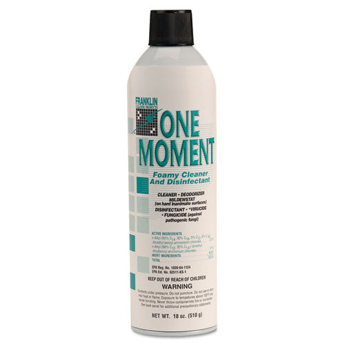 One Moment Foamy Cleaner And Disinfectant, Citrus, 18oz. Aerosol Can, 12-ct