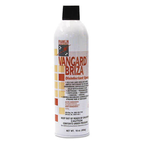 Vangard Briza Surface Disinfectant-space Spray, Linen Fresh, 16oz Aerosol, 12-ct