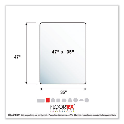 Cleartex Ultimat Polycarbonate Chair Mat For Low-medium Pile Carpet, 35 X 47, Clear