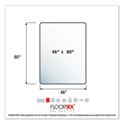Cleartex Megamat Heavy-duty Polycarbonate Mat For Hard Floor-all Carpet, 46 X 60, Clear