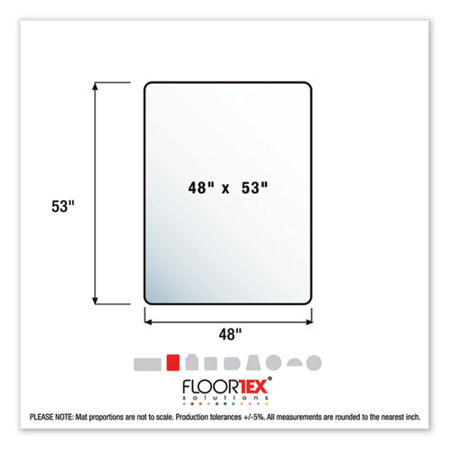 Cleartex Ultimat Polycarbonate Chair Mat For Low-medium Pile Carpet, 48 X 53, Clear