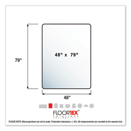 Cleartex Ultimat Polycarbonate Chair Mat For Low-medium Pile Carpet, 48 X 79, Clear