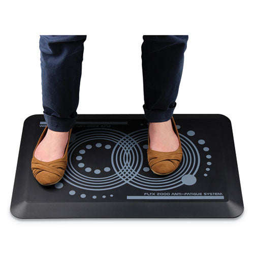 Afs-tex 2000 Anti-fatigue Mat, Rectangle, 16 X 24, Midnight Black