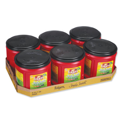 Coffee, Simply Smooth, 31.1 Oz Canister, 6-carton