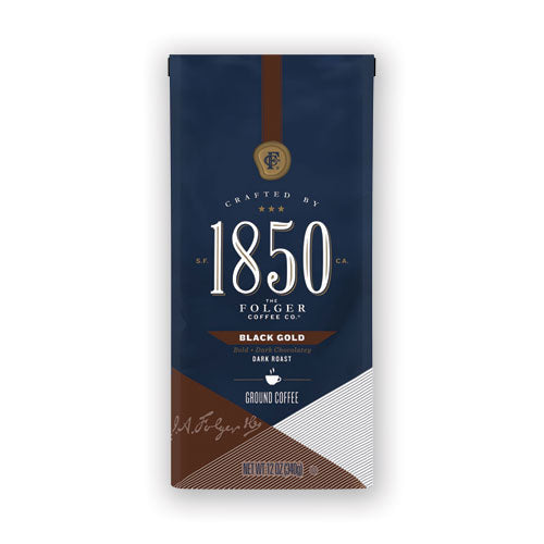 Coffee, Black Gold, Dark Roast, Ground, 12 Oz Bag, 6-carton