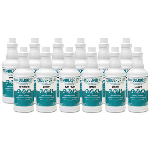 Conqueror 103 Odor Counteractant Concentrate, Mango, 32 Oz Bottle, 12-carton