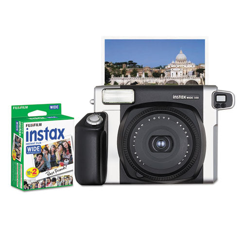 Instax Wide 300 Camera Bundle, 16 Mp, Auto Focus, Black