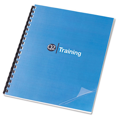 Clear View Presentation Binding System Cover, 11 1-4 X 8 3-4, Clear, 25-pack