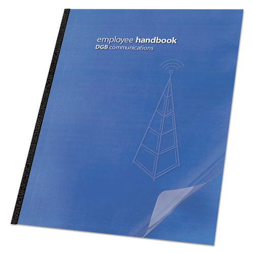 Clear View Presentation Binding System Cover, 11 1-4 X 8 3-4, Clear, 25-pack