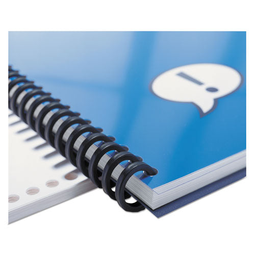 Proclick Easy Edit Spines, 5-8" Diameter, 110 Sheet Capacity, Black, 100-box