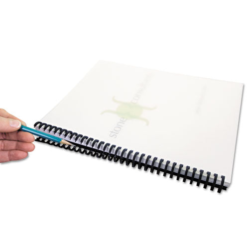 Proclick Easy Edit Spines, 1-2" Diameter, 85 Sheet Capacity, Black, 100-box