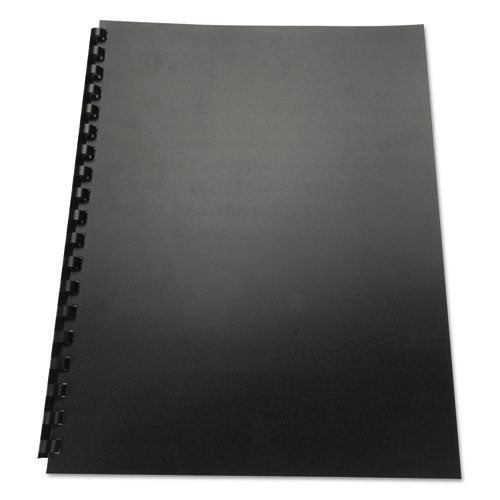 100% Recycled Poly Binding Cover, 11 X 8 1-2, Black, 25-pack