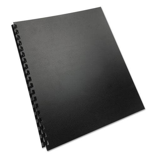 100% Recycled Poly Binding Cover, 11 X 8 1-2, Black, 25-pack