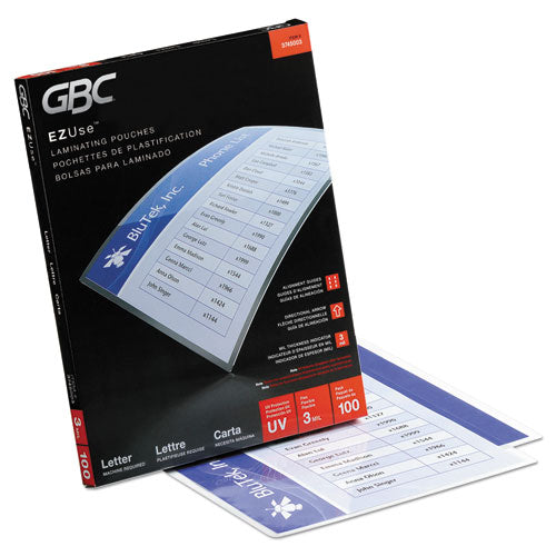Ezuse Thermal Laminating Pouches, 3 Mil, 11.5" X 17.5", Gloss Clear, 100-box
