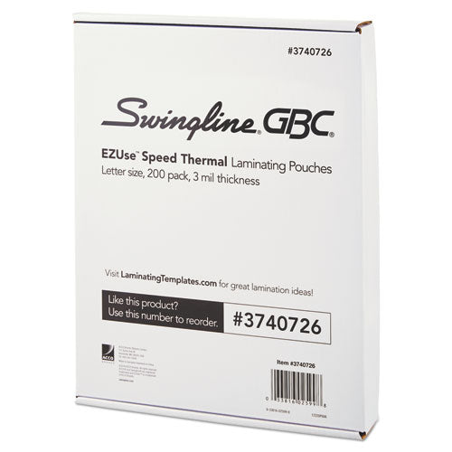 Ezuse Thermal Laminating Pouches, 3 Mil, 9" X 11.5", Gloss Clear, 200-pack