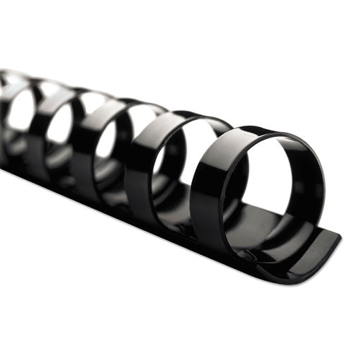 Combbind Standard Spines, 3-8" Diameter, 60 Sheet Capacity, Black, 100-box
